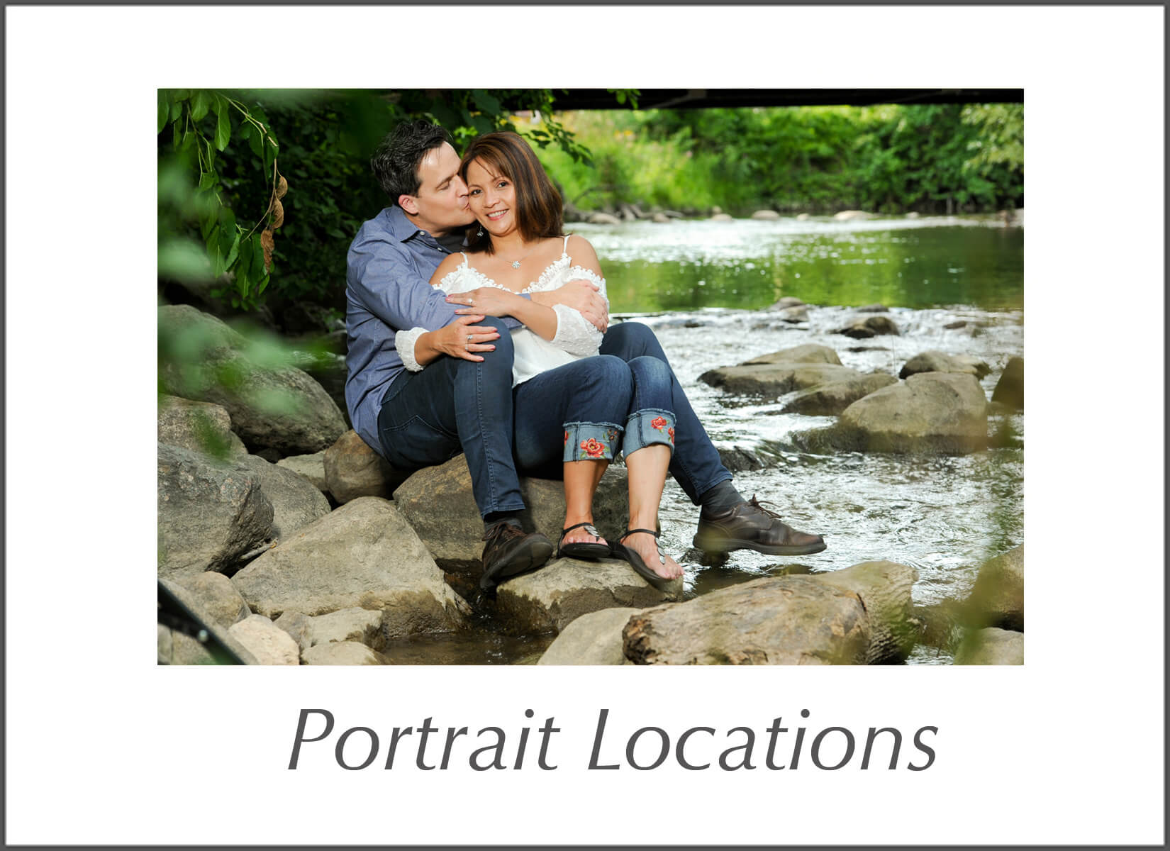 A menu to all the locations Marci Curtis Wedding Photojournalist uses for her on location portrait photography sessions