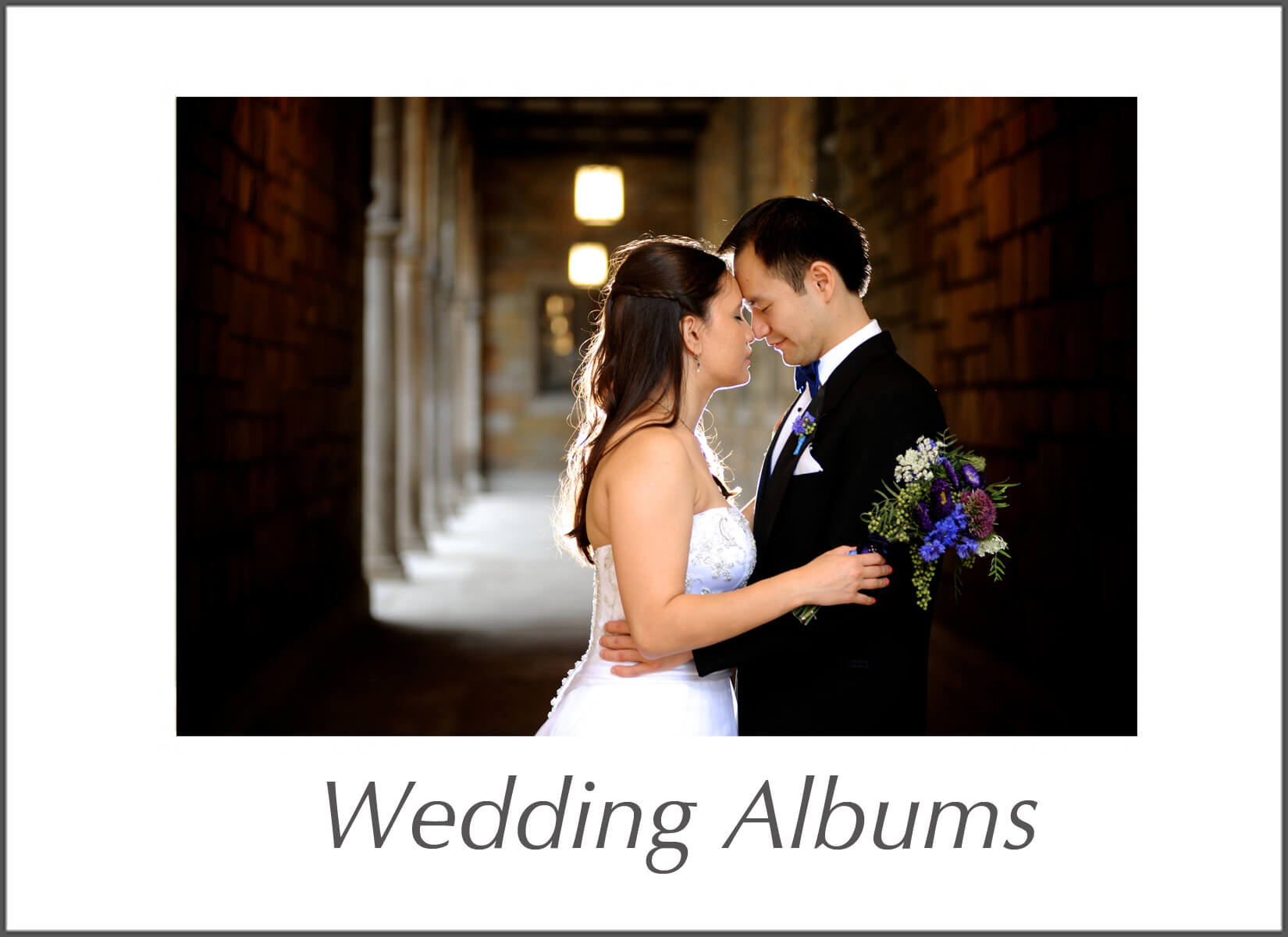 Michigan wedding Photographer offers several different large wedding albums including a 14 x 11 inch flush mount photo album.