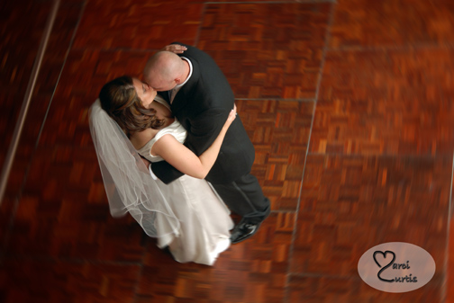 =Bride and groom dance during their reception at the Sterling Inn in Michigan