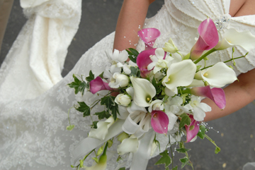 Close up of Port Huron brides dress after her Black River Country Club wedding.