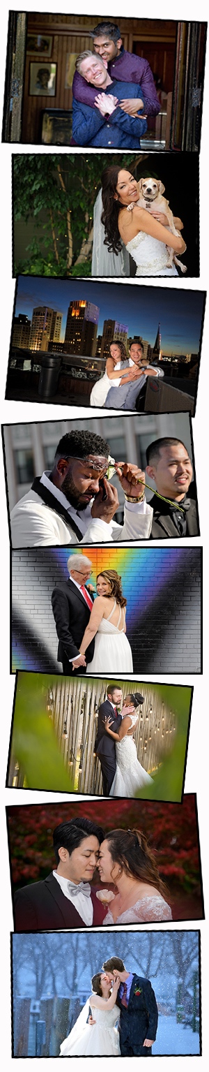 a strip of Detroit, Michigan wedding photos for the pricing page.