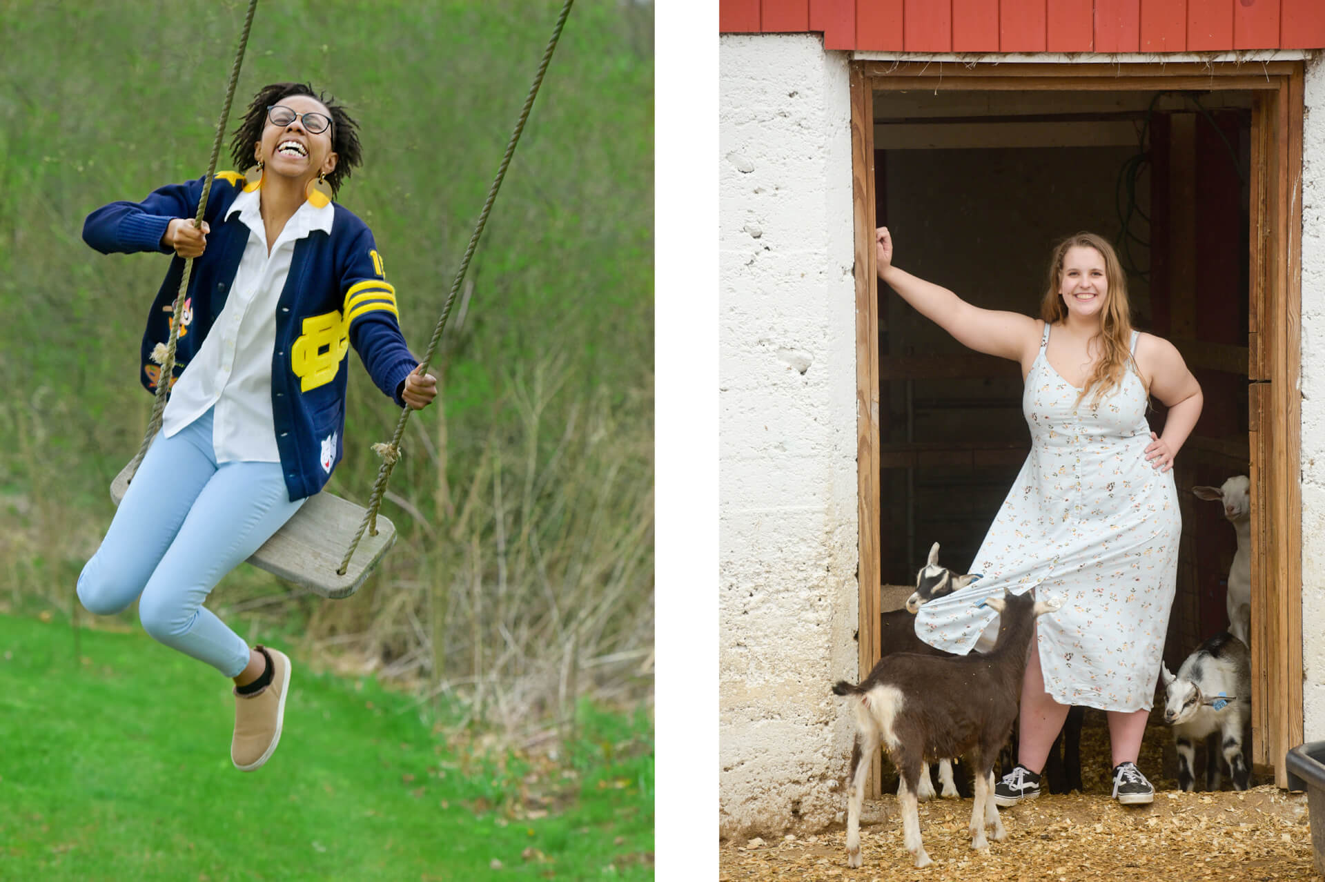 For near Oakland County Michigan seniors looking for affordable photography sessions that are fun and organic so the photos stay fresh and fun featuring Country Day theater senior and a 4-H senior from Troy Athens High School.
